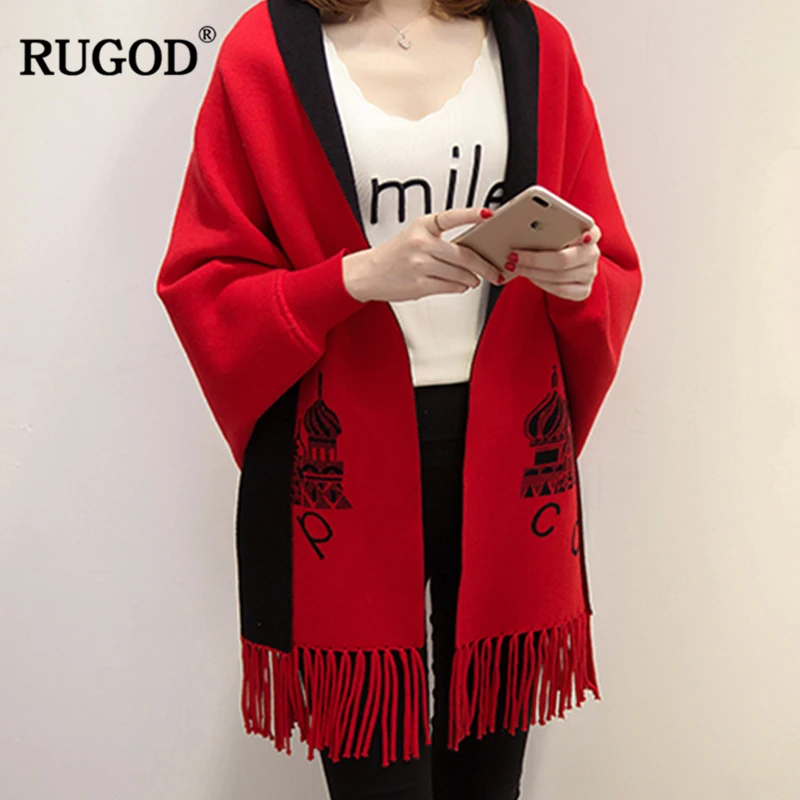 RUGOD Female O-Neck Open Stitch Sweater 2018 Autumn New Casual Appliques Knitted Batwing Sleeve Cardigans For Women Sueter Mujer |