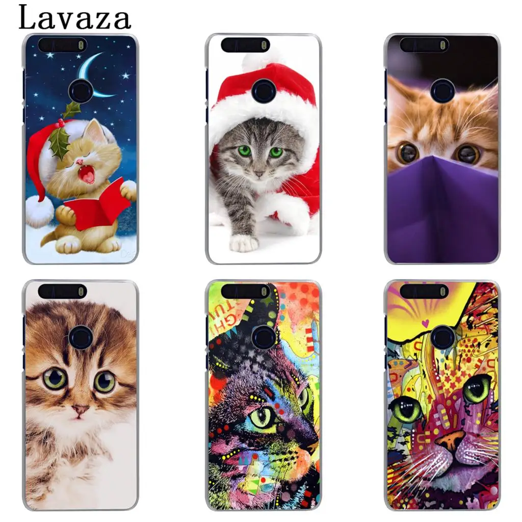 Lavaza Счастливого Рождества кошки серого цвета с милым рисунком кота чехол для huawei
