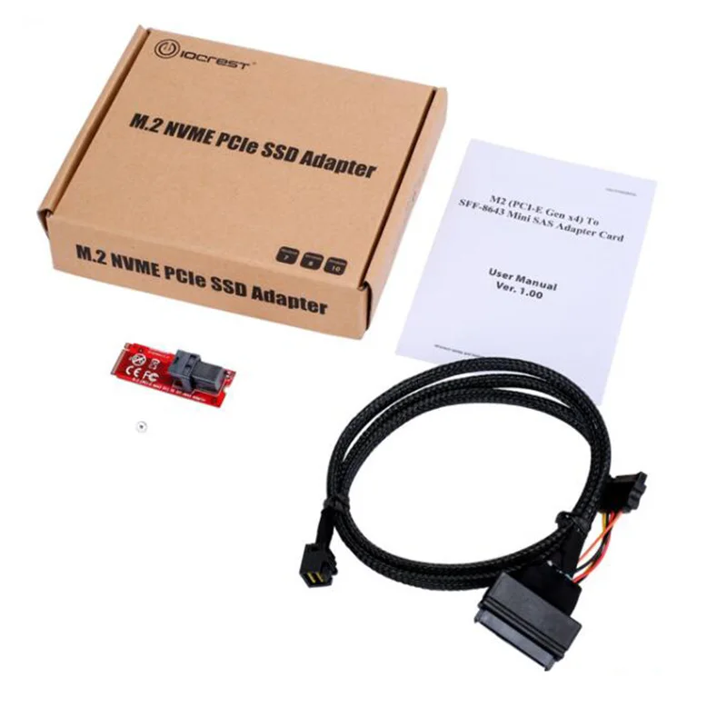 U.2 (SFF 8639) к M.2 M Key NVMe адаптер Mini SAS SFF 8639 адаптер|mini sas|mini minimini adapter |