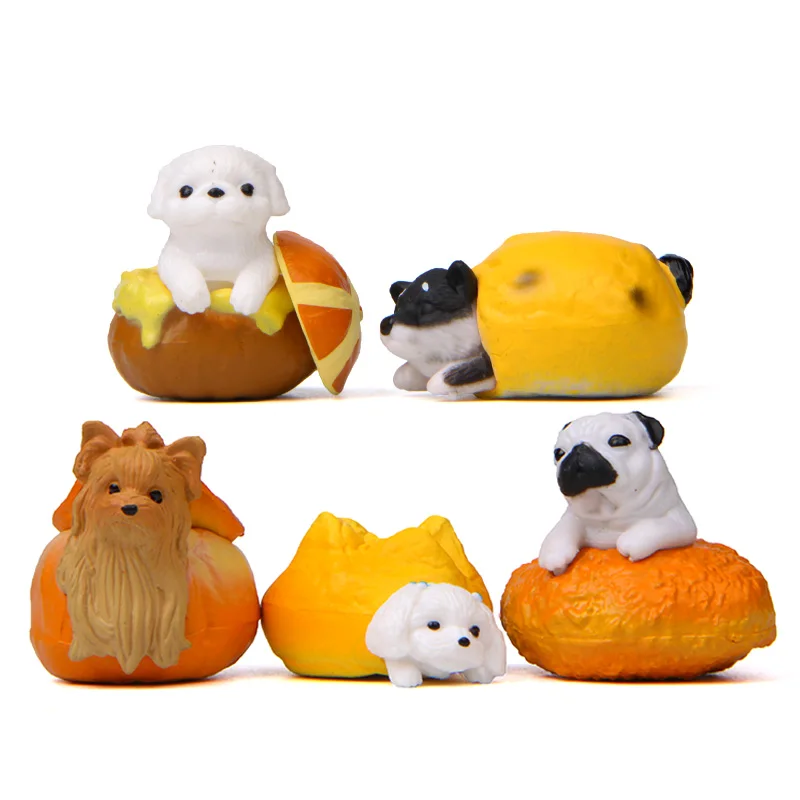 5 шт./компл. 2 3 см высота Kawaii Squishy десерт щенок горячие игрушки Фигурки Дети Аниме