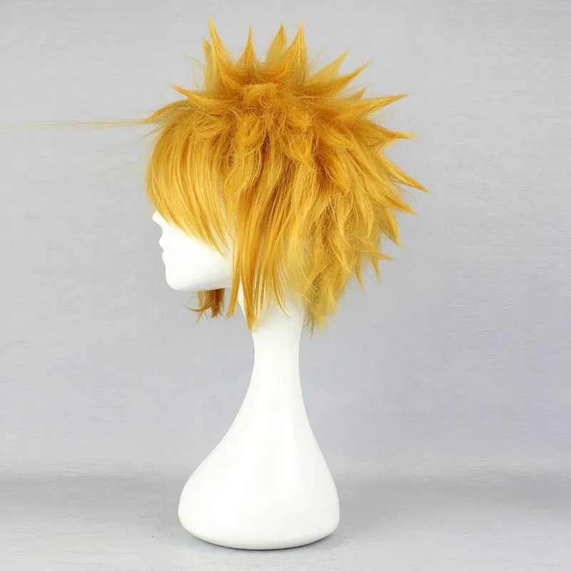 Аниме Uzumaki Naruto короткие оранжевый Блич Ичиго Куросаки термостойкие косплей