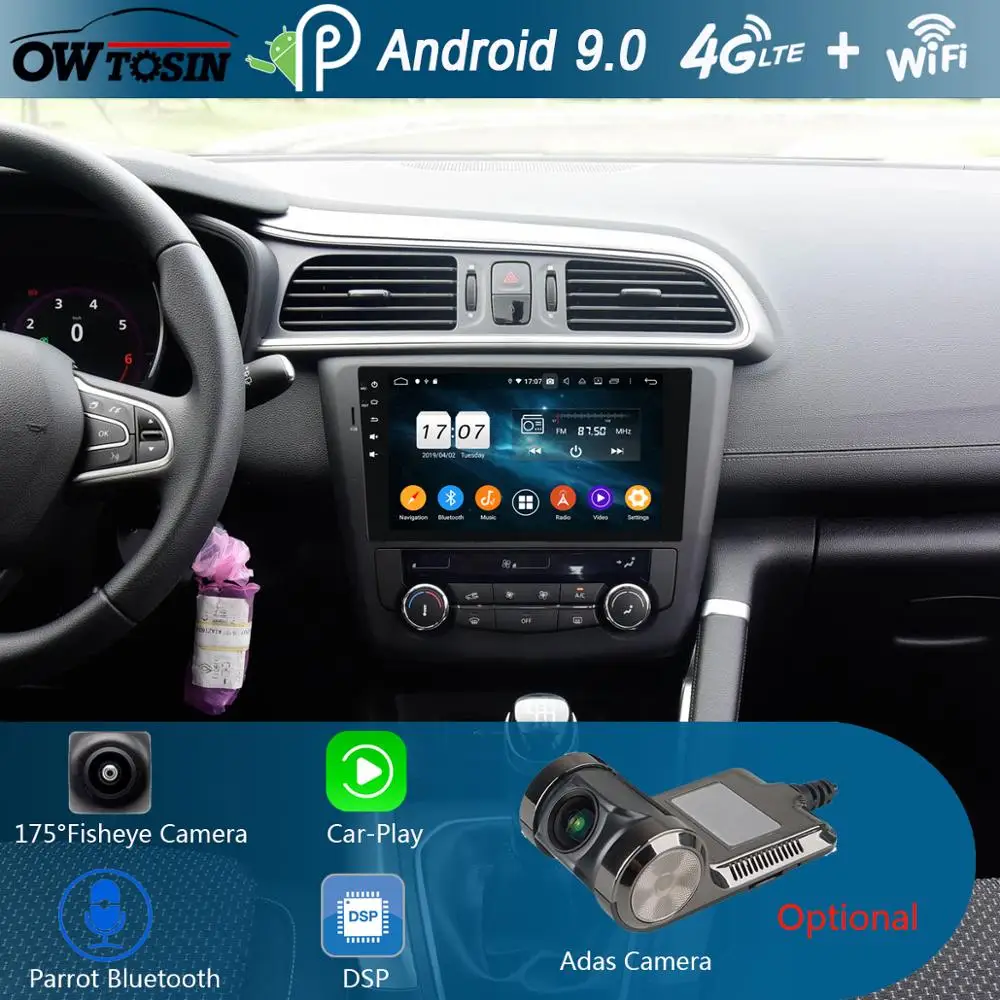 Автомобильный мультимедийный плеер 9 &quotIPS Octa Core 4G + 64G Android 0 для Renault Kadjar 2015 2019 GPS