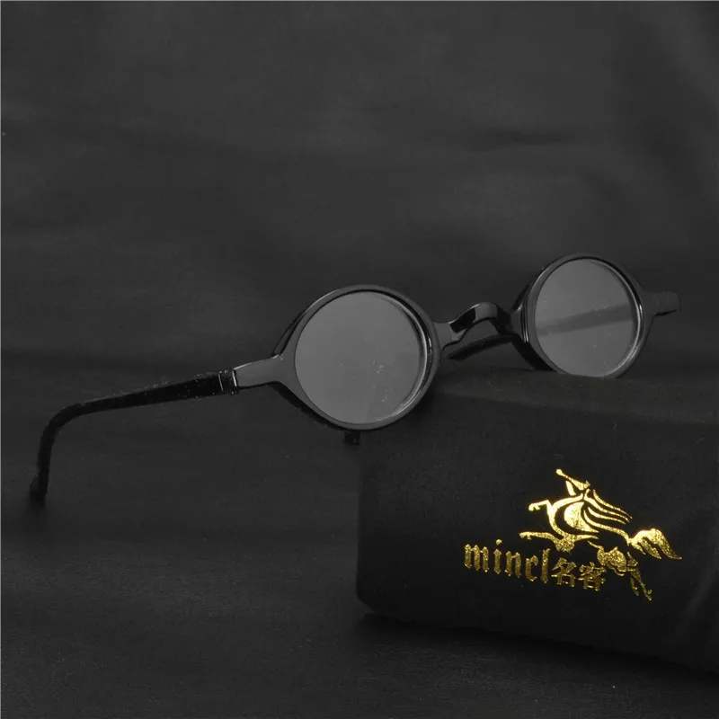 black MINCL/ новые маленькие круглые очки для чтения, ретро очки для женщин и мужчин, черные очки для чтения LXL - Цвет оправы: black
