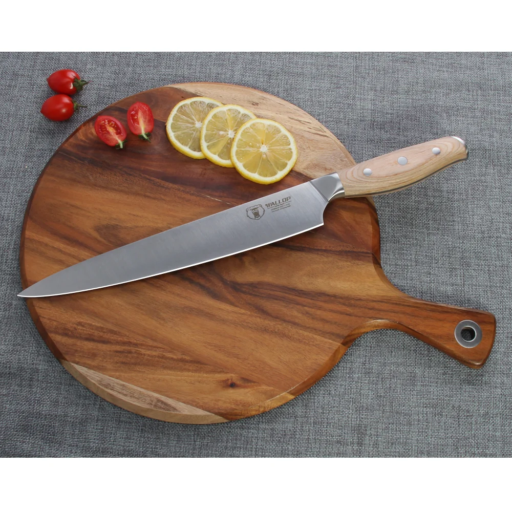 WALLOP нож для нарезки резьбы Sashimi японские кухонные ножи для филе мясо рыба лосось немецкая нержавеющая сталь
