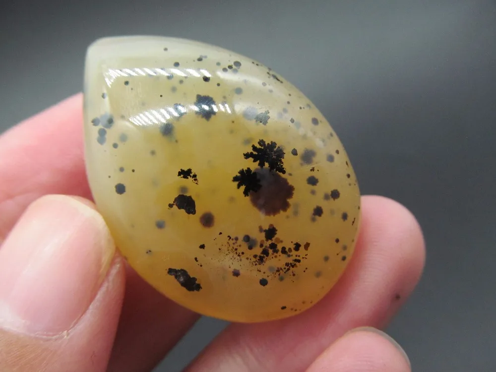 

Natural Stone Water Drop Agates Spots Pendant Aquatic plants necklace Pendant Jewelry Making Findings