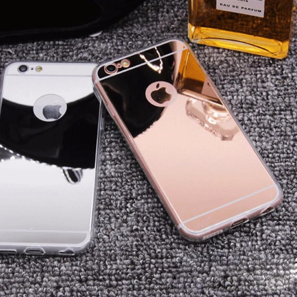 Модный Роскошный мягкий чехол накладка для iPhone 8 Plus 5 5S SE 6 6S 7 зеркальный защита