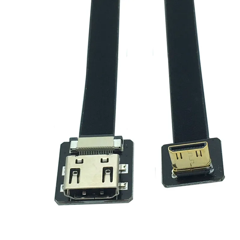 FPV мама мини HDMI совместимый папа 90 градусов вверх адаптер 5 см 100 FPC лента плоский