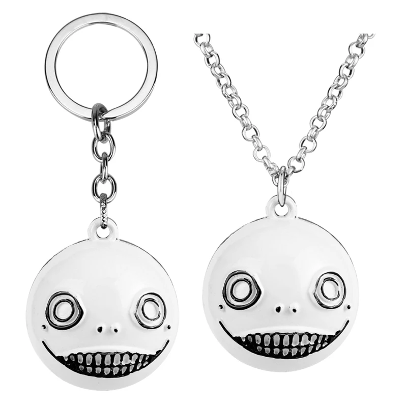 Брелок NieR Automata с роботом 2B Emil No2 Тип B металлический брелок белым шариком для