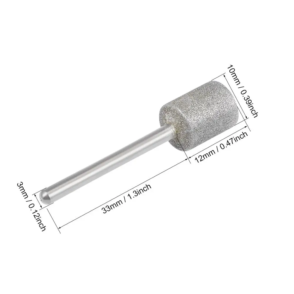Uxcell 2pcs 150 Grits алмазные монтируемые точки 1/8 дюйма хвостовик шлифовальные