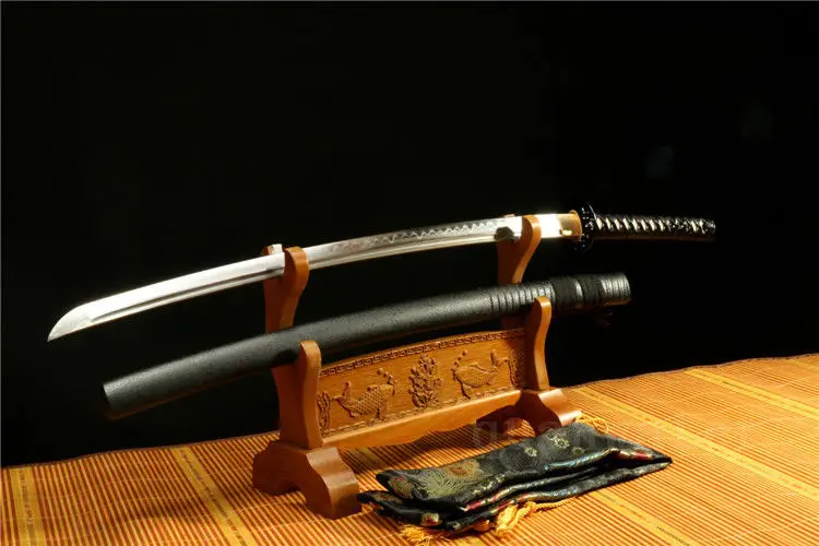 41 Дамасская складная стальная глина закаленное железо TSUBA японский самурайский