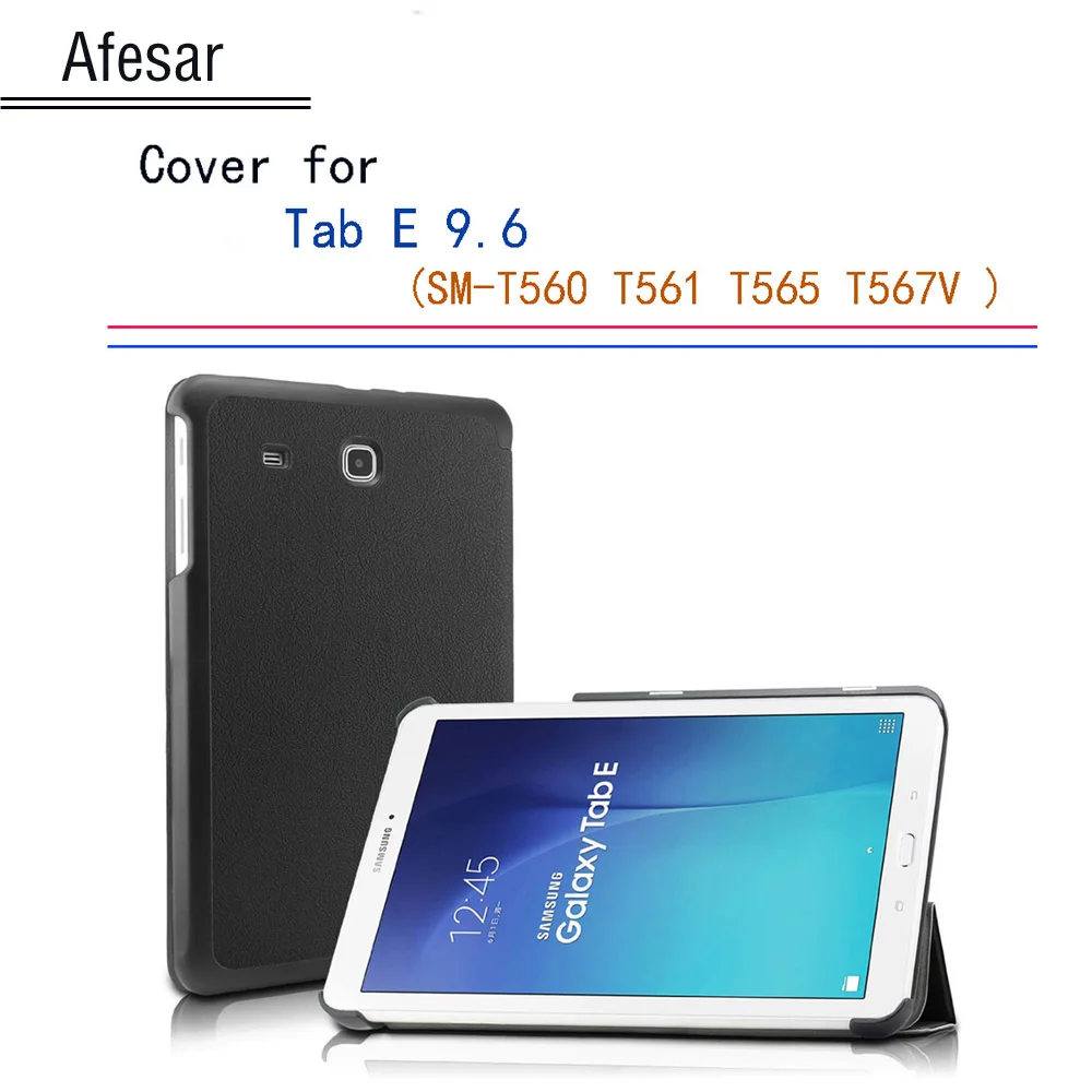 Чехол для Samsung Tab E 9 6 Тонкий Магнитный умный чехол из искусственной кожи № T561 T565 с