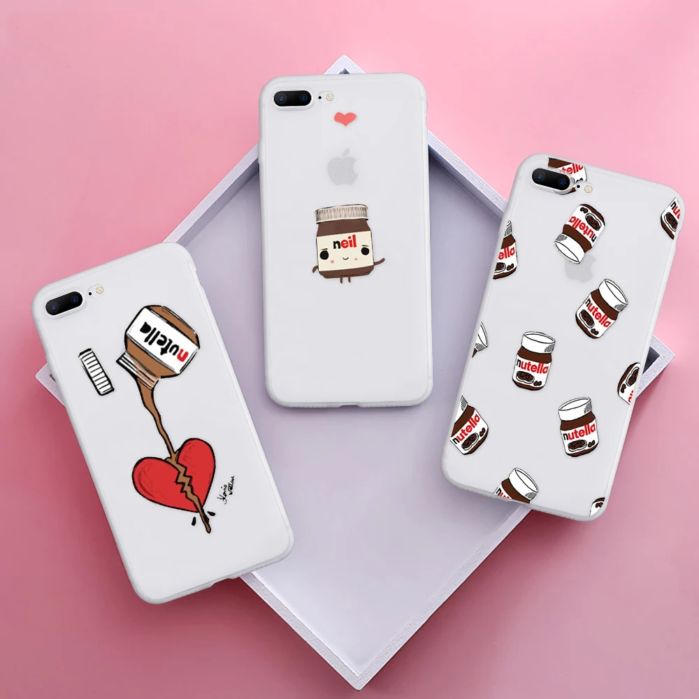 Матовый белый чехол на заднюю панель для iPhone X 11 Pro XS Max XR чехол для iPhone 5 5S SE 8 7 6 6S Plus чехол из мягкого ТПУ nutella Capa чехол