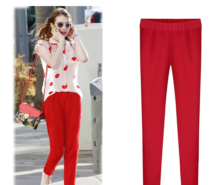 Free shipping women's trousers new linen fashion leisure Slim loose high waisted Harem jeans pants Q042 | Женская одежда