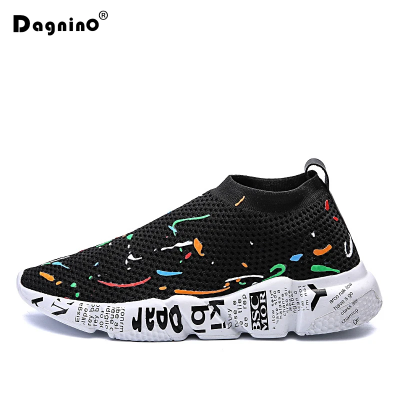 DAGNINO/2018 модные носки с граффити кроссовки буквенным принтом Мужская Летняя