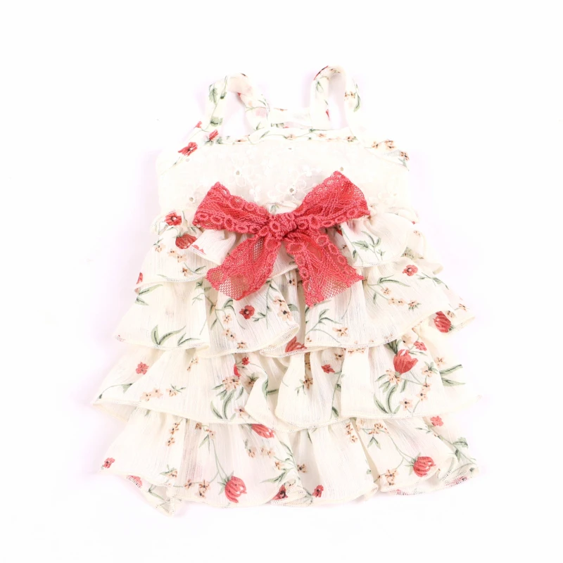 Cute Bowknot Dog Dress Cat Chihuahua Yorkshire Puppy Dog Clothes Small Dog Costume Yorkie Poodle Bichon Schnauzer Pet Clothing