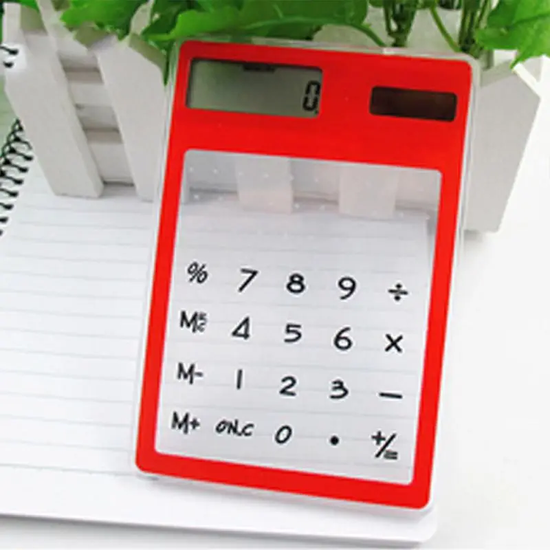 Slim Touch Transparent Calculator Ceremony for Gifts Handheld Scientific Cute Pocket Solar School | Компьютеры и офис