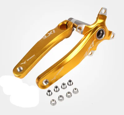 yellow MTB шатун для горного велосипеда велосипедный Кривошип рифленый алюминиевый сплав велосипедный Кривошип - Цвет: yellow