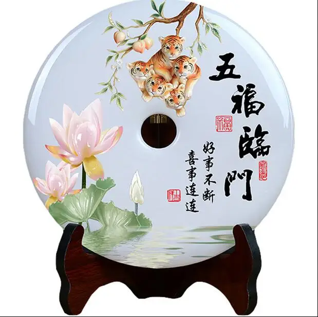 wonderful Chinese White Jade Carving Animal Butterfly Flower Pingan Bi Purple East | Украшения и аксессуары