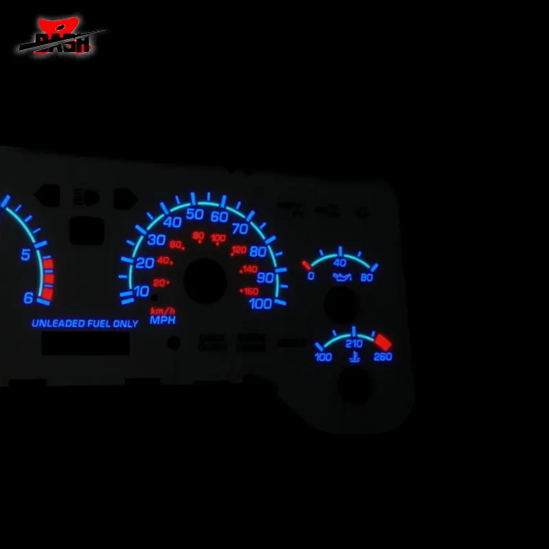 DASH EL Glow Gauge для Jeep Wrangler TJ белые с синим и зеленым светом 100 миль/ч 6000 об/мин|gauge|gauge light