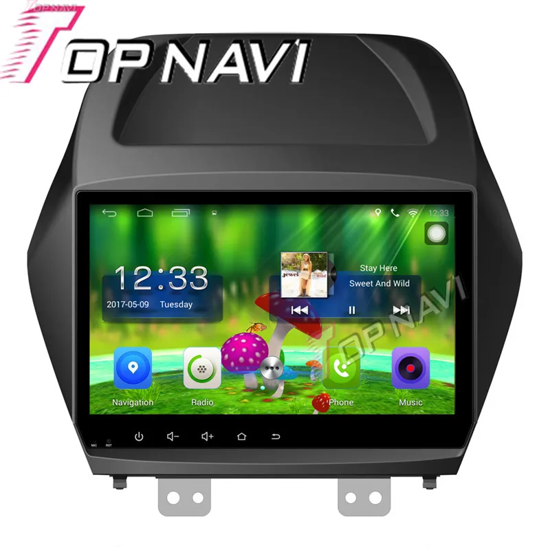 Topnavi 9 ''четырехъядерный Android 6 0 Автомобильный GPS навигатор для HYUNDAI IX35 2010 2011