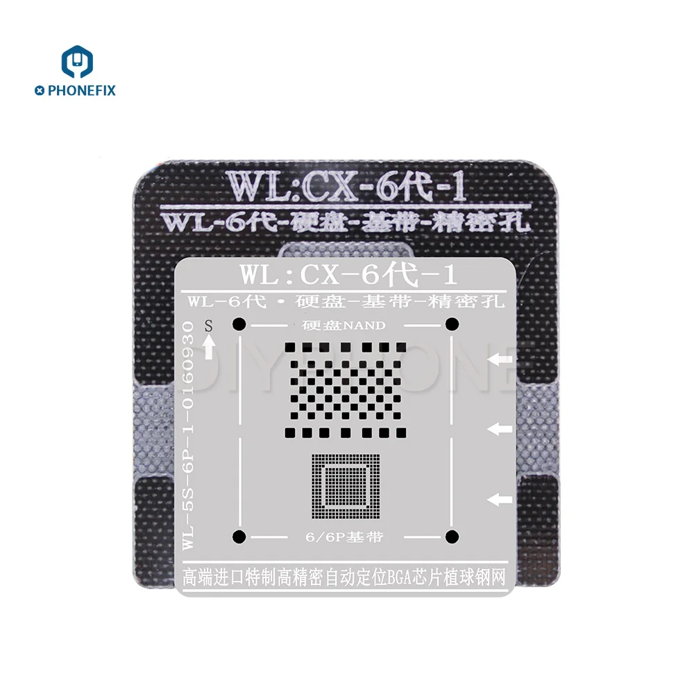 

WL паяльник для мобильного телефона BGA трафарет набор шаблонов для iphone 5S 6 7 8 NAND опорная паяльная сеть из нержавеющей стали