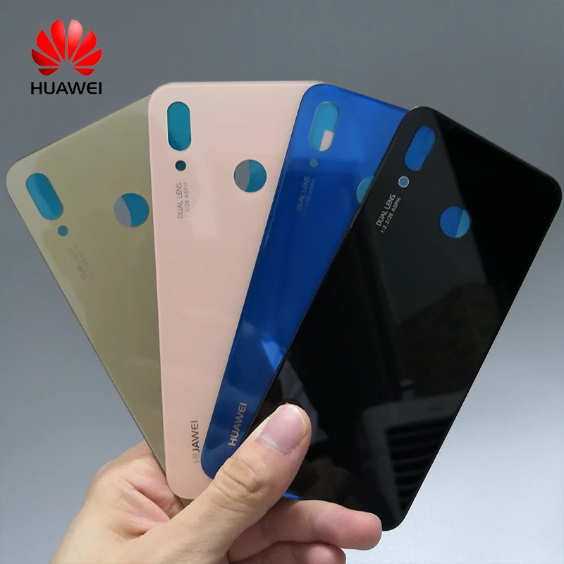 Задняя крышка батарейного отсека для Huawei Nova 3e P20 Lite задняя корпуса стеклянная