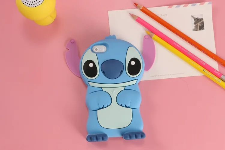 Аниме мультфильм Стич силиконовый 3D милый чехол-накладка для iPhone 6 6s 6G 4 7 iphone6