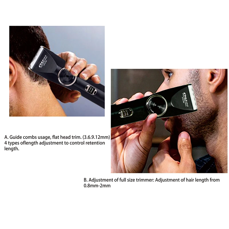 CHJ Hair Clipper Trimmer For Men Rechargeable Electric Razor Professional Beard Cutting Machine Low Noise Cutter | Бытовая техника