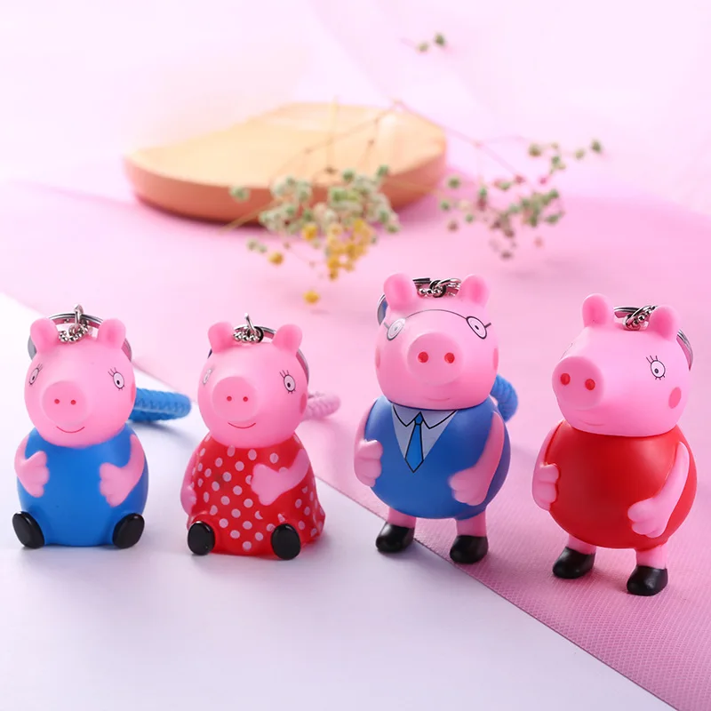 Peppa pig Популярная игрушка Копилка колокольчик-брелок Подвеска Милая свинка
