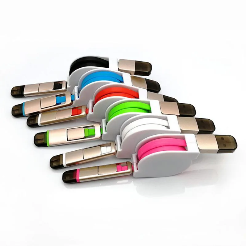 Многофункциональный зарядный кабель для Apple Android два в одном телескопический