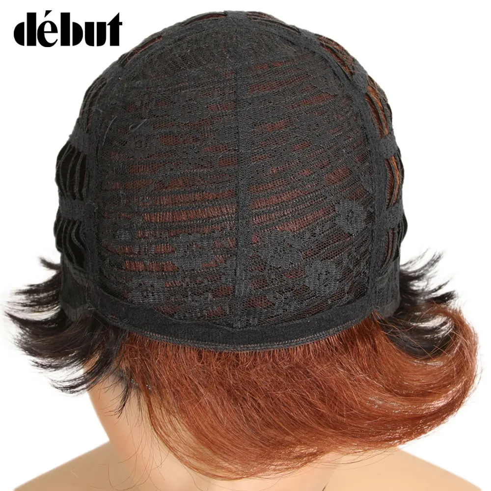 Дебютные Remy короткие парики из человеческих волос для черных женщин дешевые