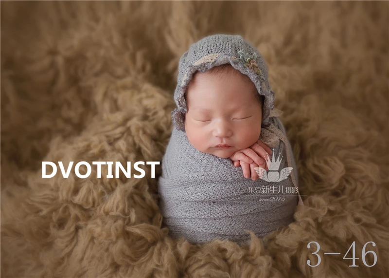 Dvotinst реквизит для фотосъемки новорожденных вязаная крючком шляпа + обертывания