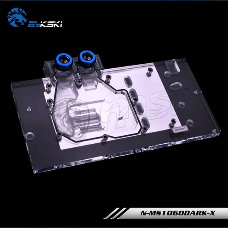 Водяной блок Bykski N MS1060DARK X GPU для MSI Geforce Gtx 1060 6G DUKE с полным покрытием графическая