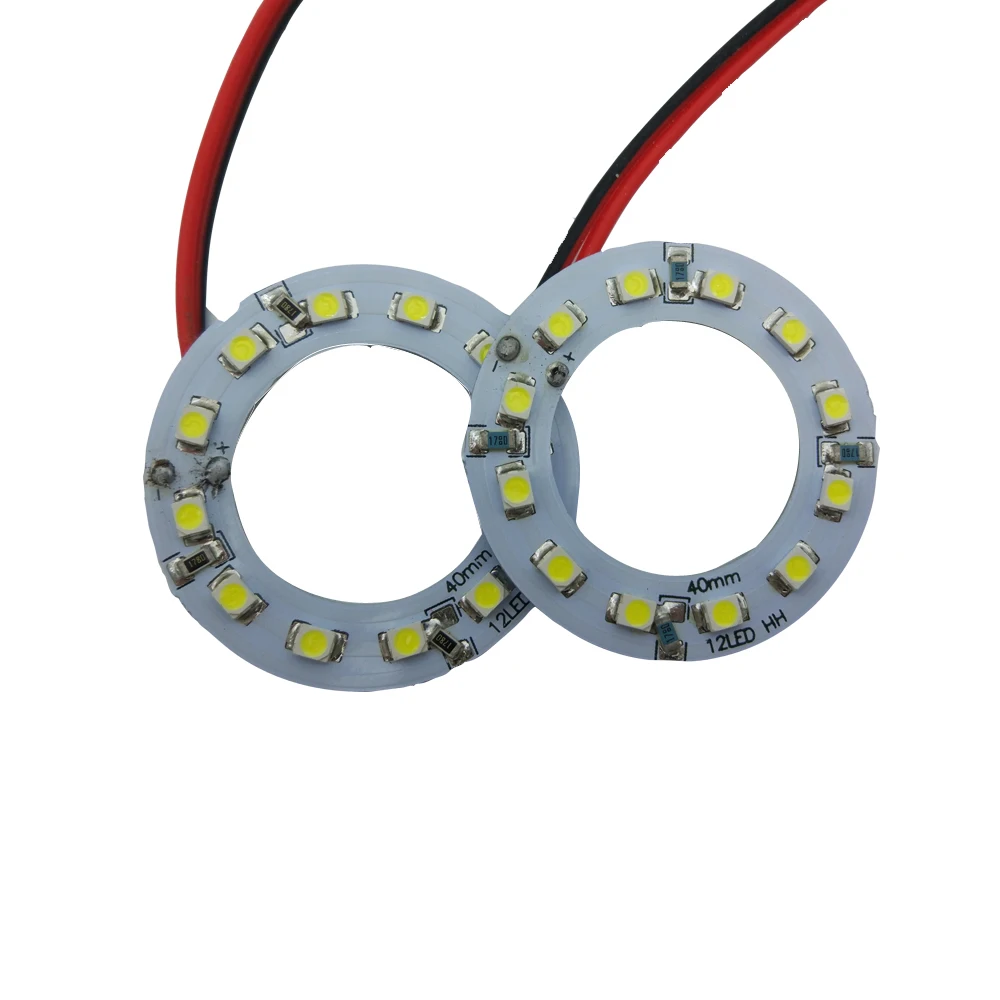 Хит! 2 шт. (1 пара) ангельский глаз 1210 12 SMD Автомобильная светодиодная фара 40 мм 3528