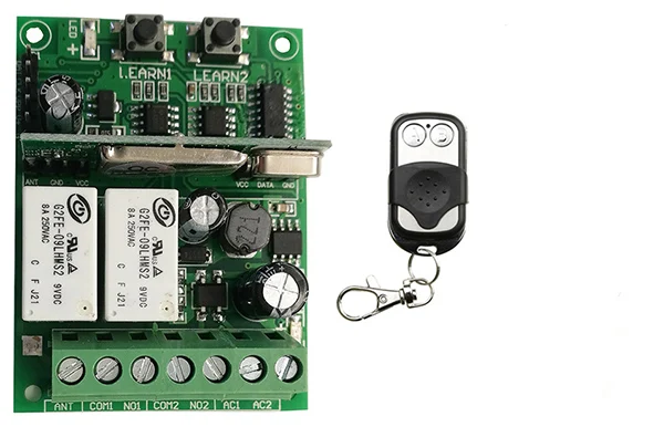 Индивидуальный обучающий код DC9V 12V 24V 10A 2CH RF беспроводной переключатель системы