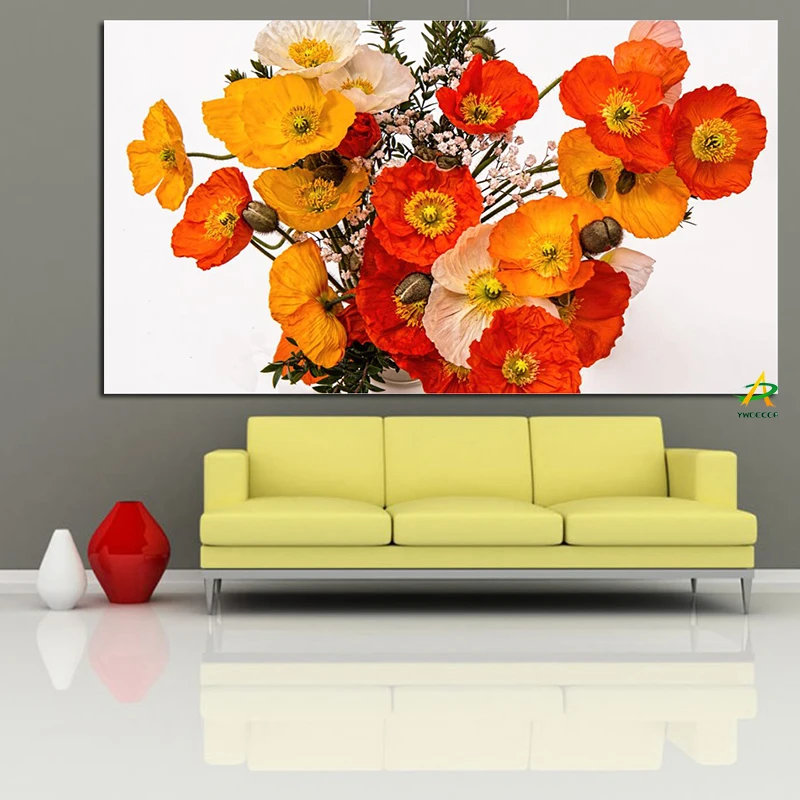 YWDECOR букет Маков в ваза холст для живописи художественная фотография цифровая