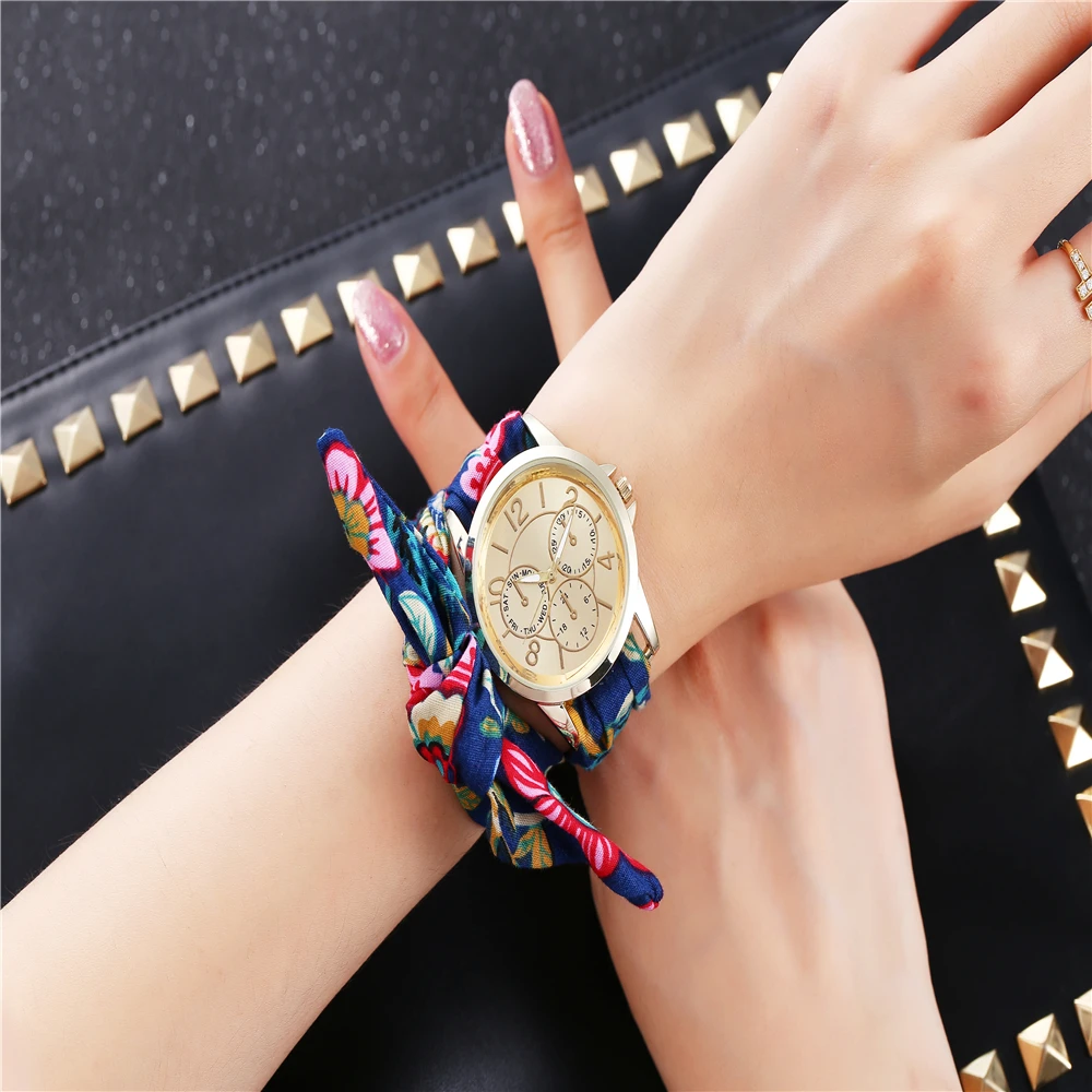 Casual Dresses Ladies Holiday Cotton Ribbon Watch Watches Women Fashion 2019 Wrist for | Наручные часы