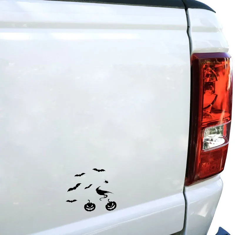 QYPF 14.2*13 Interesting Happy Halloween Decor Car Sticker Vinyl Accessories Silhouette C16-2397 | Автомобили и мотоциклы