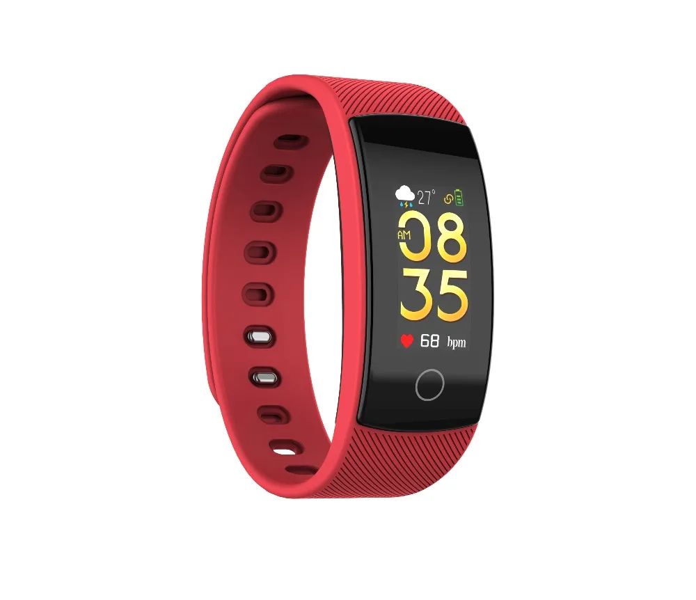 Смарт-браслет QS80 PLUS с пульсометром кровяным давлением кислородом bluetooth V4.0