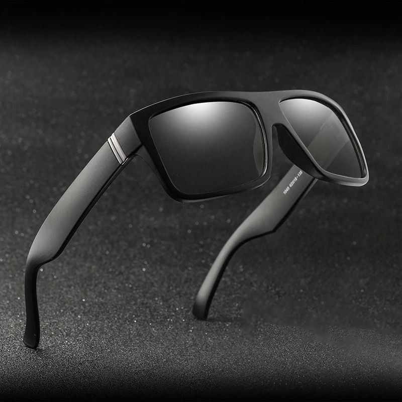 

Солнцезащитные очки поляризационные UV400 Мужские, квадратные, для рыбалки, вождения, спорта, UV400, черные аксессуары