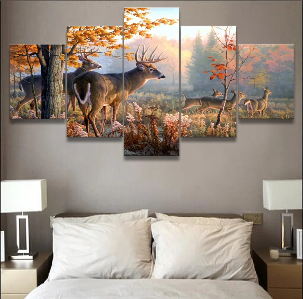 Картина на холсте Художественная печать картина стену 5 панелей художественный