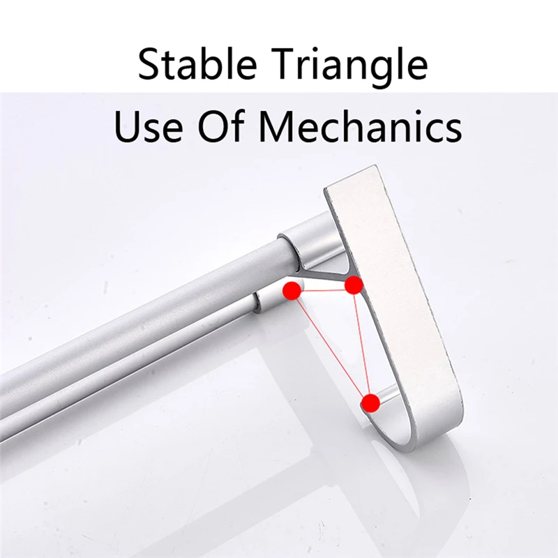 

Beautiful And Convenient Towel Rack Hanging 40/50/60cm Towel Rail Rack Holder Double Wall Mounted Bathroom Shelf Chrome