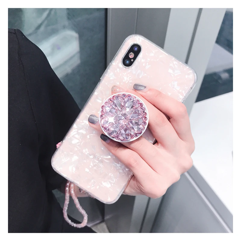 Роскошный силиконовый чехол с 3D алмазным кольцом для iphone 6 7 8 plus X XR XS11pro MAX Samsung galaxy