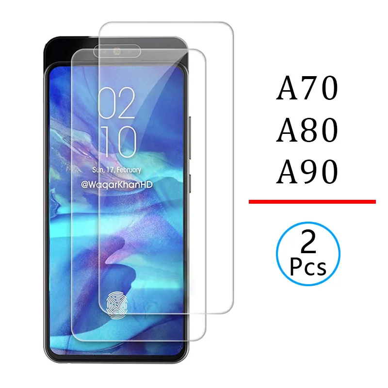 2 шт закаленное стекло для samsung a70 a80 a90 полное покрытие защитное на экран телефона