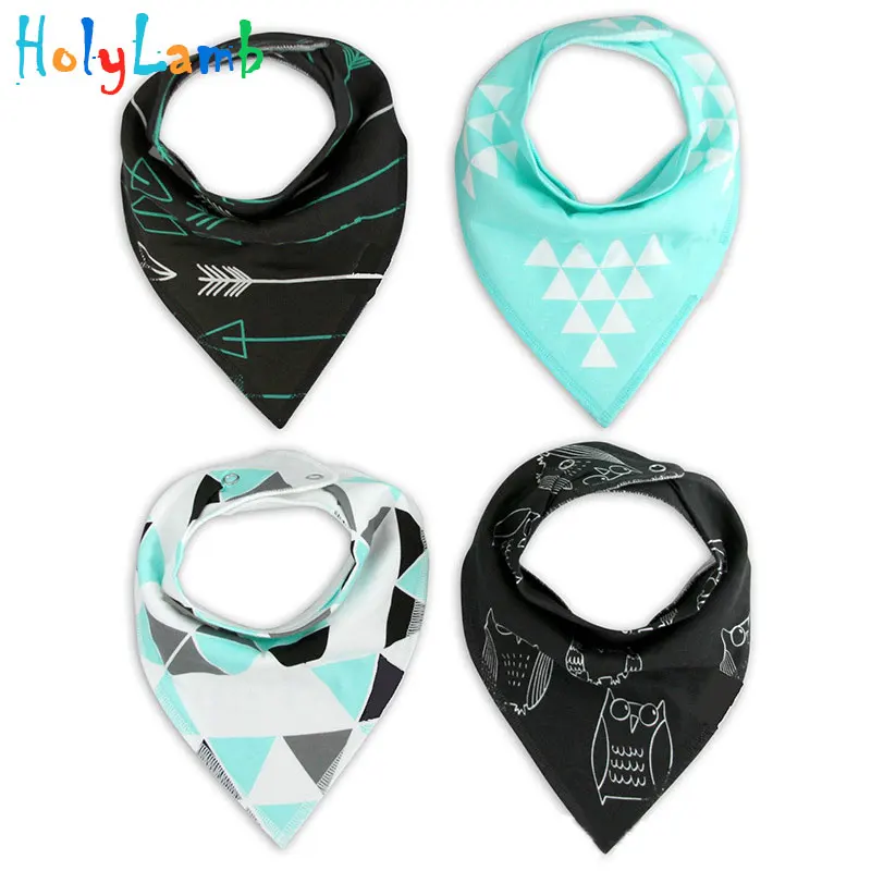 

11.11 4PCS/lot 95% Cotton Baby Bibs Infant Baby Boy Girl Bibs Cartoon Toddler Triangle Bibs Newborn Burp Bandana Bib