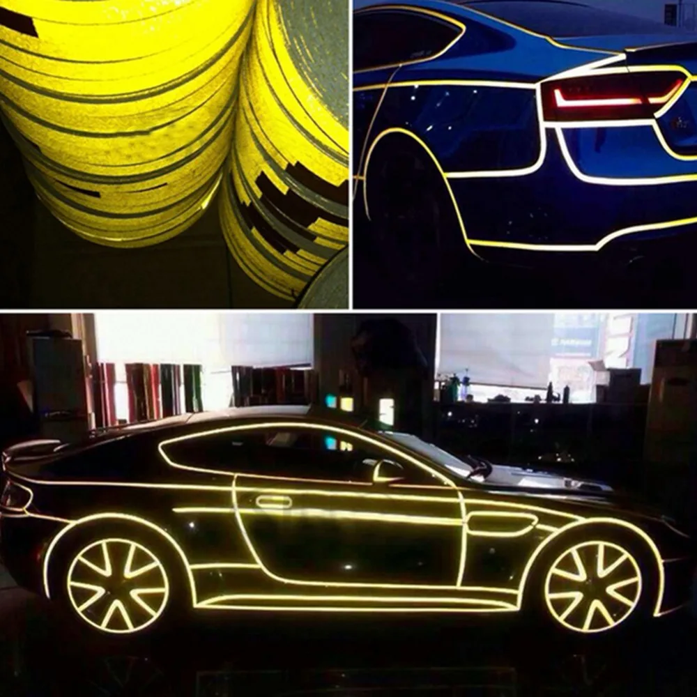 2 см * 5 м суперотражающая яркость автомобиль грузовик флуоресцентная