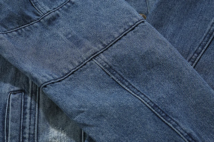 Винтажная джинсовая куртка с принтом в виде усов верхняя одежда синего цвета