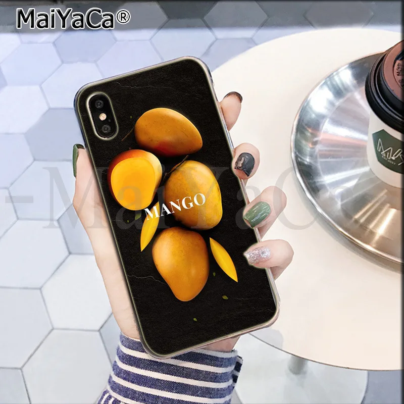 MaiYaCa фрукты манго DIY Окрашенные красивые аксессуары для телефонов Чехол iPhone 8 7 6 6S