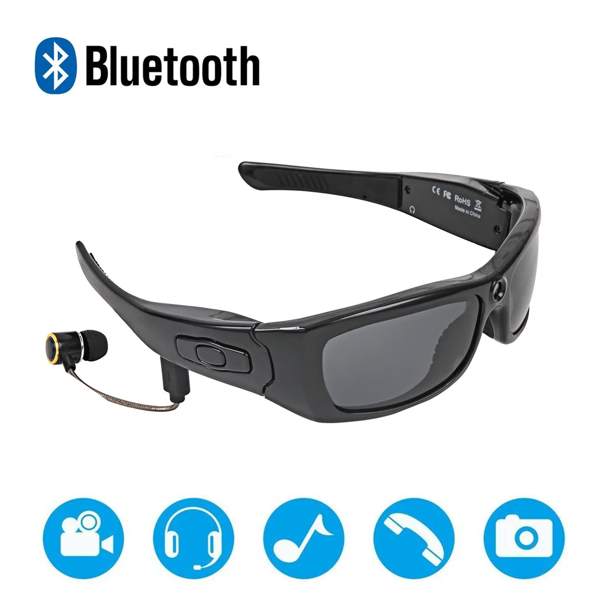 32G 1080 P Высокое разрешение Bluetooth музыку Камера солнцезащитные очки мобильного