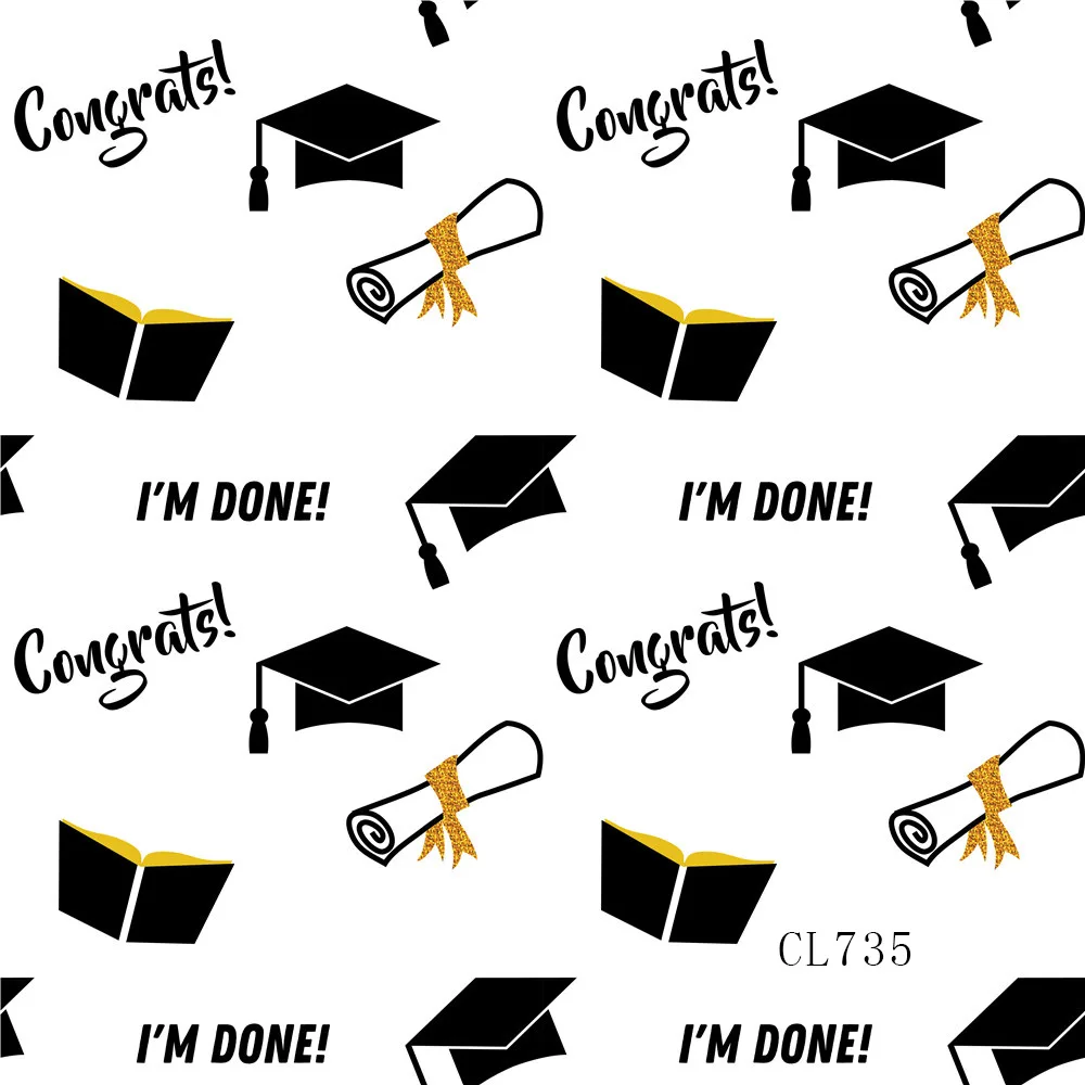 LB Graduation Themed for Party Decor Ceremony Trencher Cap vinyl Background Backdrop Photography Props Studio Photos | Электроника